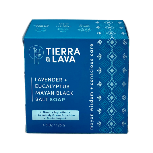 Jabon de Lavender, Eucalyptus and Mayan Black Salt Soap